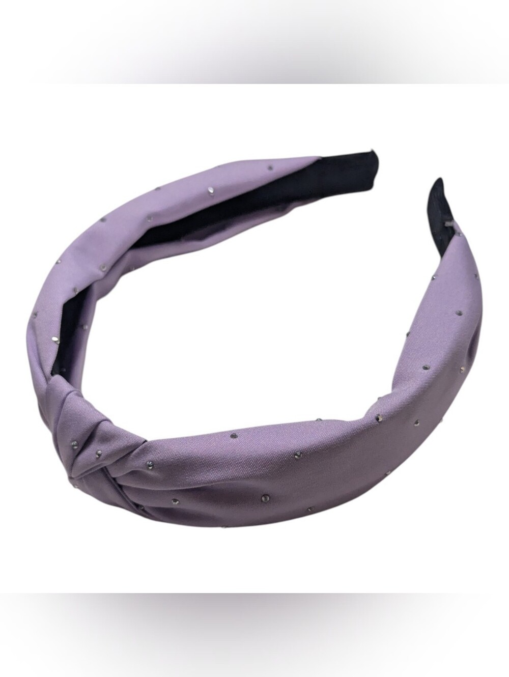 NEW Knot Headband O/S Purple Rhinestone Beads